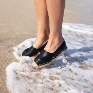 BLACK WOMENS BEACHCOMBER ESPADRILLE